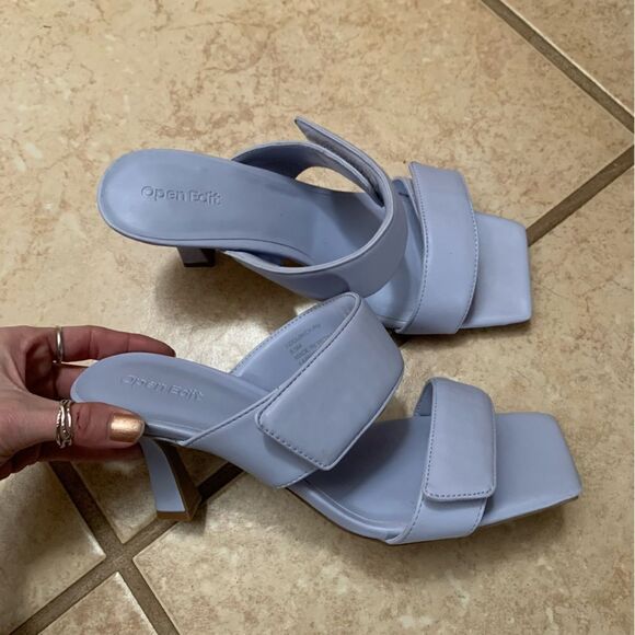 Open Edit Nordstrom Light Blue Heels size 8.5 - Picture 1 of 7